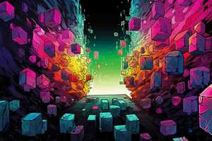 Фотография квеста-анимации Новые миры. Minecraft от компании Киндер фест (Фото 1)